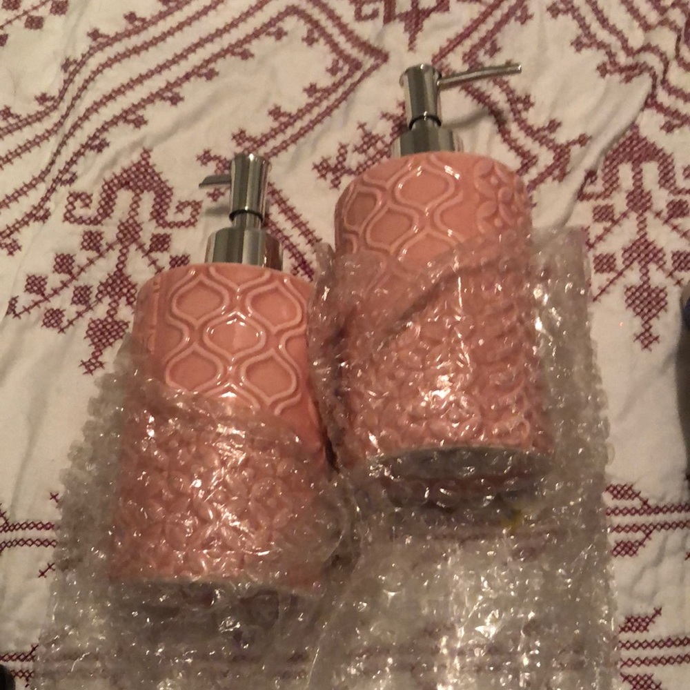 Yep pink soap dispensers